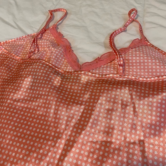 Adonna Pink and White Polka Dot Slip Dress - Picture 7 of 8